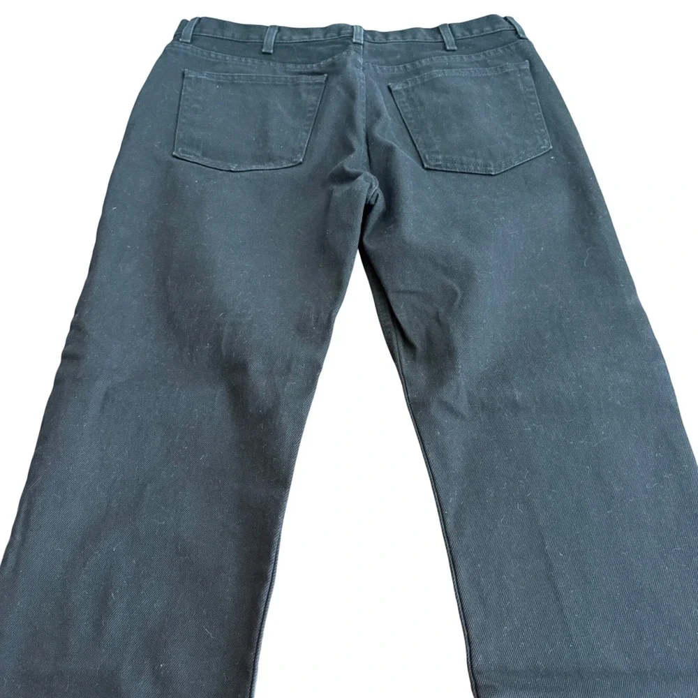 George‎ Mens Black Regular Fit Jeans 38x30 Cotton Straight Leg Pants